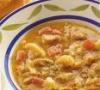 Бульон с фаршированной курицей