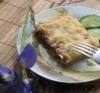 Запеканка с ветчиной, сыром и грибами
