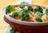 Запеканка с рисом и брокколи